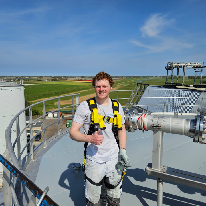 volledig silodak in de antislip coating